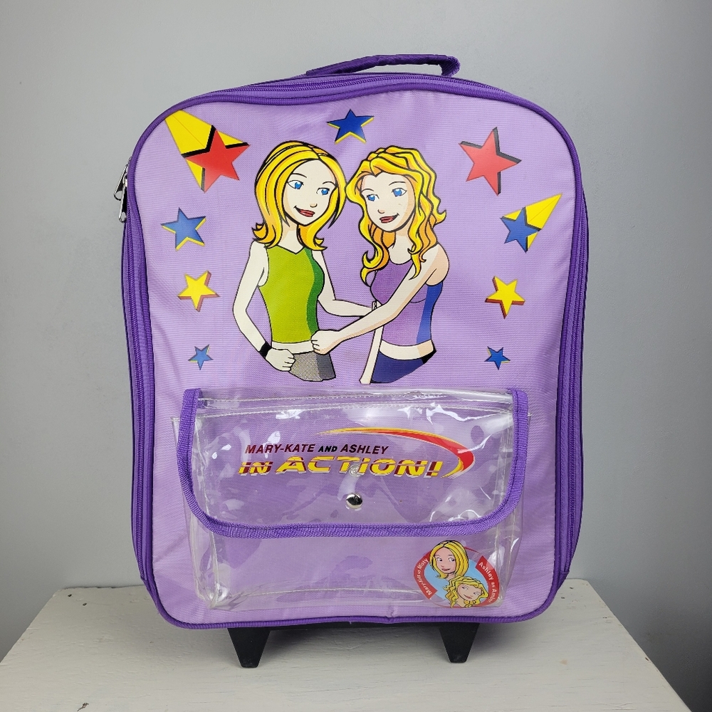 Mary-Kate and Ashley In ACTION! 2003 Roller Backpack Suitcase RARE